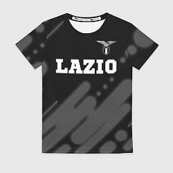 Футболка женская Lazio sport на темном фоне посередине, цвет: 3D-принт