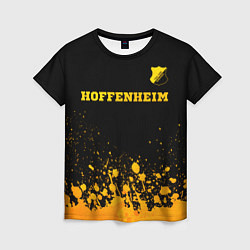 Футболка женская Hoffenheim - gold gradient посередине, цвет: 3D-принт
