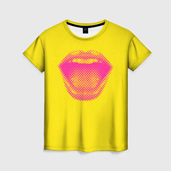 Футболка женская Абстрактные ретро губы, цвет: 3D-принт
