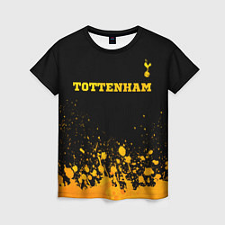 Футболка женская Tottenham - gold gradient посередине, цвет: 3D-принт