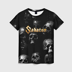 Футболка женская Sabaton - logo rock group, цвет: 3D-принт