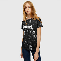 Футболка женская Metallica - rock, цвет: 3D-принт — фото 2