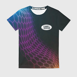 Женская футболка Land Rover neon hexagon