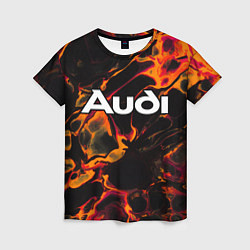 Футболка женская Audi red lava, цвет: 3D-принт