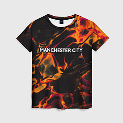 Футболка женская Manchester City red lava, цвет: 3D-принт