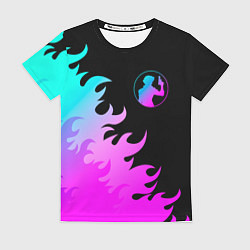 Женская футболка Cowboy Bebop неоновый огонь