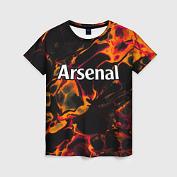 Футболка женская Arsenal red lava, цвет: 3D-принт