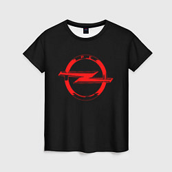 Женская футболка Opel red logo