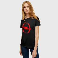 Футболка женская Opel red logo, цвет: 3D-принт — фото 2