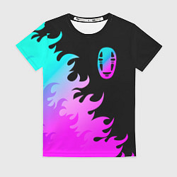 Женская футболка Spirited Away неоновый огонь