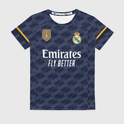 Футболка женская Мбаппе Реал Мадрид форма гостевая, цвет: 3D-принт