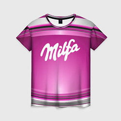 Футболка женская Milfa надпись в стиле шоколадки, цвет: 3D-принт