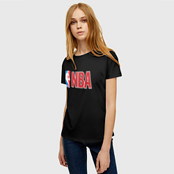 Футболка женская NBA logo, цвет: 3D-принт — фото 2