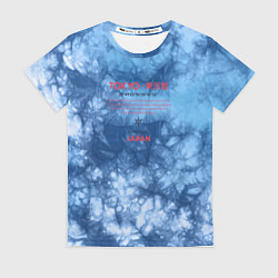 Футболка женская Tokyo: tie-dye blue, цвет: 3D-принт