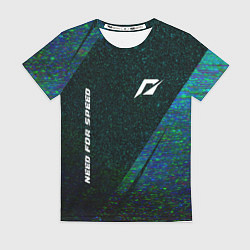 Футболка женская Need for Speed glitch blue, цвет: 3D-принт