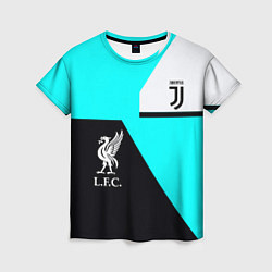 Футболка женская Juventus x Liverpool geometry, цвет: 3D-принт