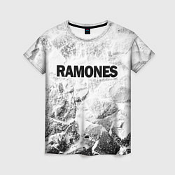 Футболка женская Ramones white graphite, цвет: 3D-принт