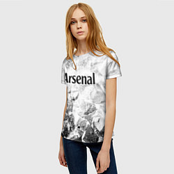 Футболка женская Arsenal white graphite, цвет: 3D-принт — фото 2