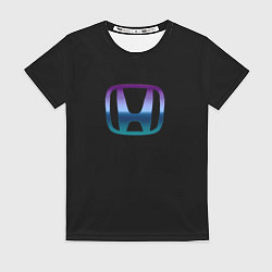 Женская футболка Honda neon logo