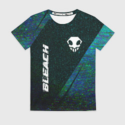Женская футболка Bleach glitch blue