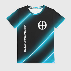 Женская футболка Blue Exorcist неоновые лампы