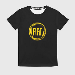 Футболка женская FIAT logo yelow, цвет: 3D-принт