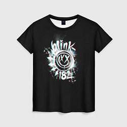 Футболка женская Blink-182 glitch, цвет: 3D-принт