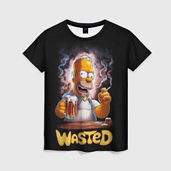 Футболка женская Homer - wasted, цвет: 3D-принт