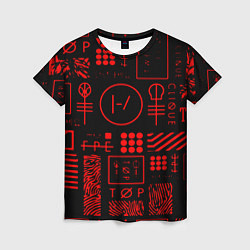 Футболка женская Twenty one pilots pattern rock, цвет: 3D-принт