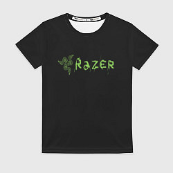 Женская футболка Razer brend steel