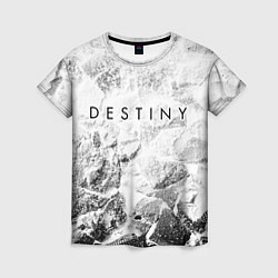 Футболка женская Destiny white graphite, цвет: 3D-принт