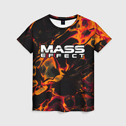 Футболка женская Mass Effect red lava, цвет: 3D-принт