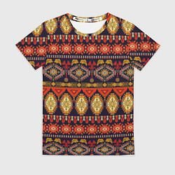 Женская футболка Яркий ромбовидный орнамент