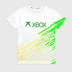 Женская футболка Xbox краски текстура геймер