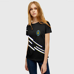 Футболка женская Inter line fc, цвет: 3D-принт — фото 2