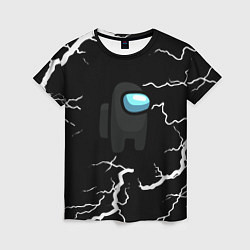 Женская футболка Among us storm black
