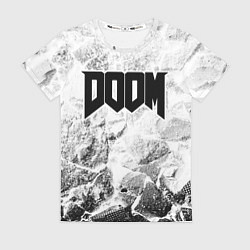 Футболка женская Doom white graphite, цвет: 3D-принт