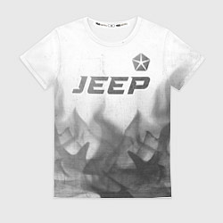 Футболка женская Jeep - white gradient посередине, цвет: 3D-принт
