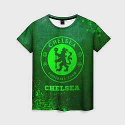 Футболка женская Chelsea - green gradient, цвет: 3D-принт