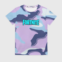 Женская футболка Fortnite camo steel