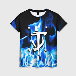 Женская футболка Doom fire знак