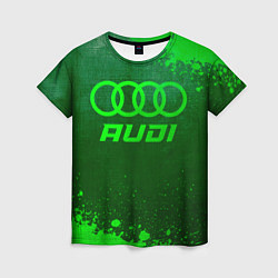 Футболка женская Audi - green gradient, цвет: 3D-принт