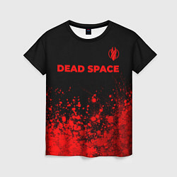 Женская футболка Dead Space - red gradient посередине