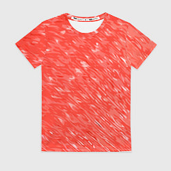 Футболка женская Красно-белые мазки, цвет: 3D-принт