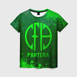 Футболка женская Pantera - green gradient, цвет: 3D-принт