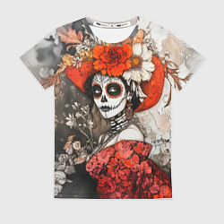 Футболка женская Катрина в красном, цвет: 3D-принт