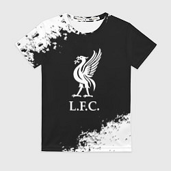 Женская футболка Ливерпуль краски текстура