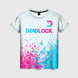 Футболка женская Deadlock neon gradient style посередине, цвет: 3D-принт