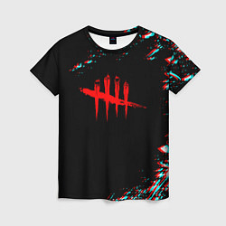 Женская футболка Dead by daylight глитч