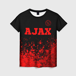 Футболка женская Ajax - red gradient посередине, цвет: 3D-принт